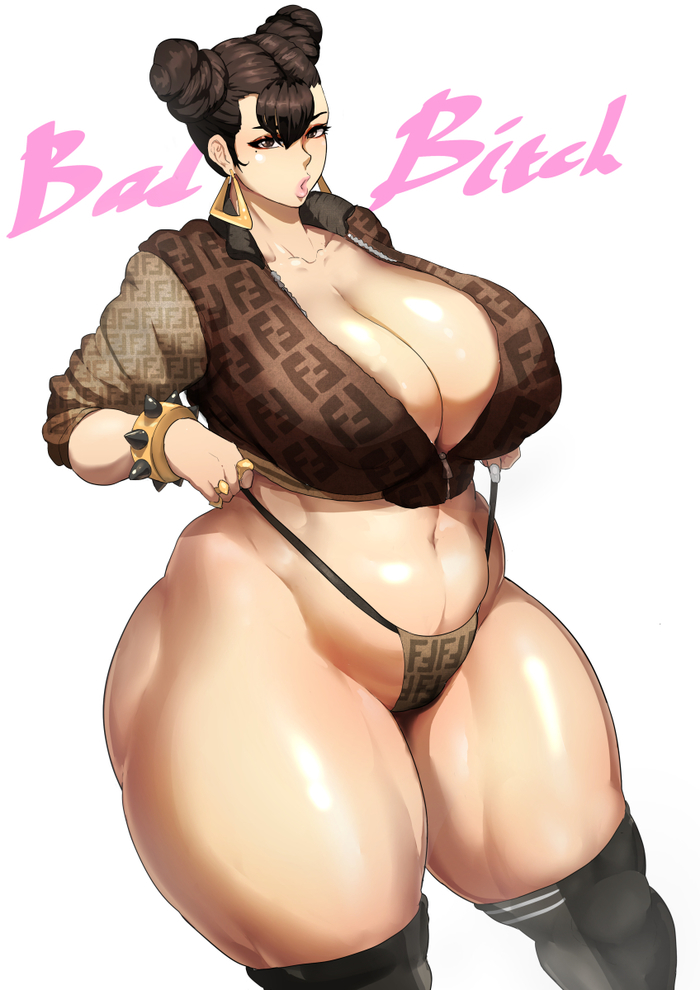 Chun Li - NSFW, Donaught, Art, Street fighter, Chun-Li, Boobs, Anime art, Plus size, Fullness