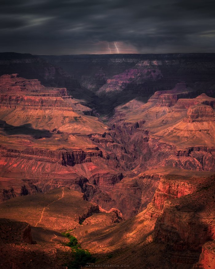Thunderstorm over the Grand Canyon - The photo, Nature, Canyon, Grand Canyon, Thunderstorm, Gloomy