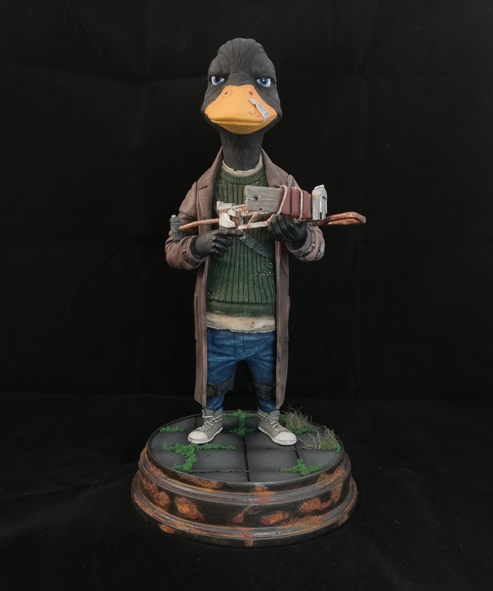 Dux from the game Mutant Year Zero - Figurines, Longpost, Duck, Stalker, Figurine, Sculpture, Mutant Year Zero: Road to Eden, With your own hands, Polymer clay, My