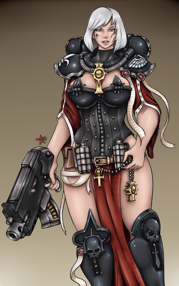 Battle Sister - NSFW, My, Adepta Sororitas, Warhammer 40k, Wh Art, Faphammer