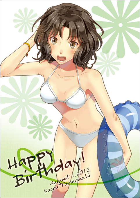 Tanamachi Kaoru - NSFW, , Amagami, Anime art, Longpost, Breast, Swimsuit