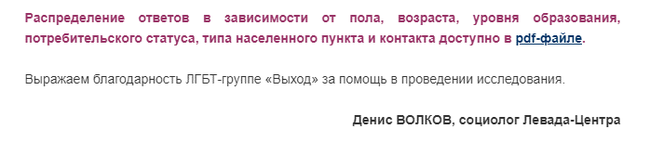 Lies, unless, of course, only homosexuals were interviewed!!! - MBH Media, Survey, Levada, Russia, LGBT, Twitter