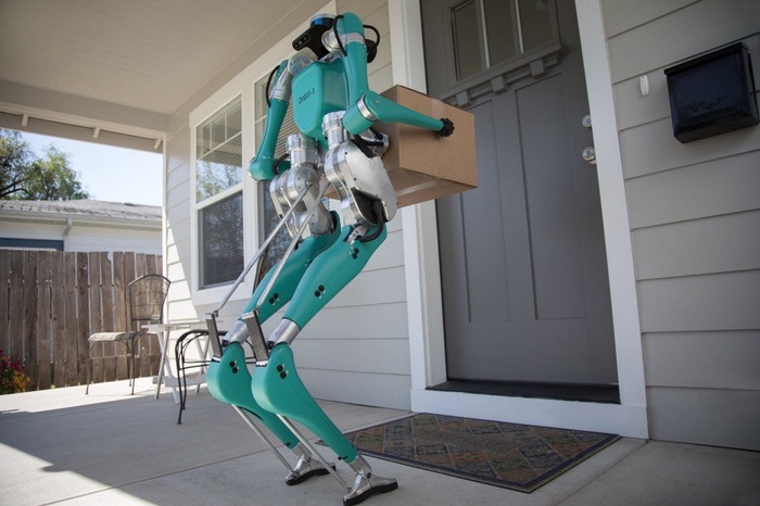 A new bipedal robot will arrive in an unmanned taxi and bring parcels to the door of the house - news, The science, Robot, Express delivery, Robotics, Unmanned vehicle, To lead, In contact with, Video, Longpost, , Agility Robotics