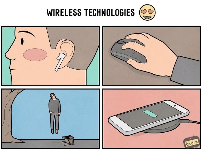 Wireless is the future! - Gudim, Future, Black humor