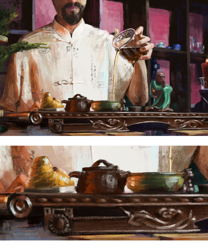 tea master - My, Master, Tea, Digital drawing, Art, China, Atmosphere, Video
