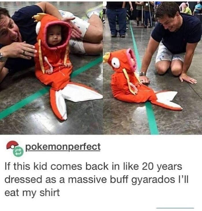 Cute but I think he'll hate it - Pokemon, Costume, Cosplay, Children, Magicarp