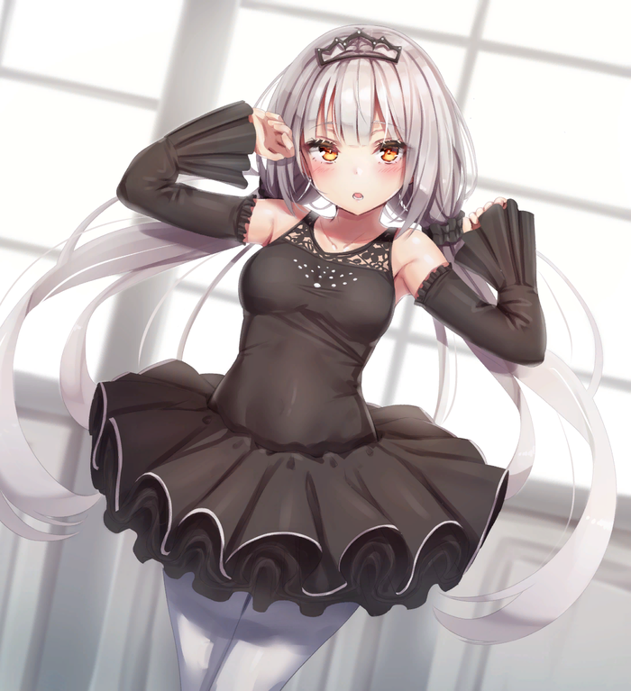 [Art] Black dress , Anime Art, Original Character