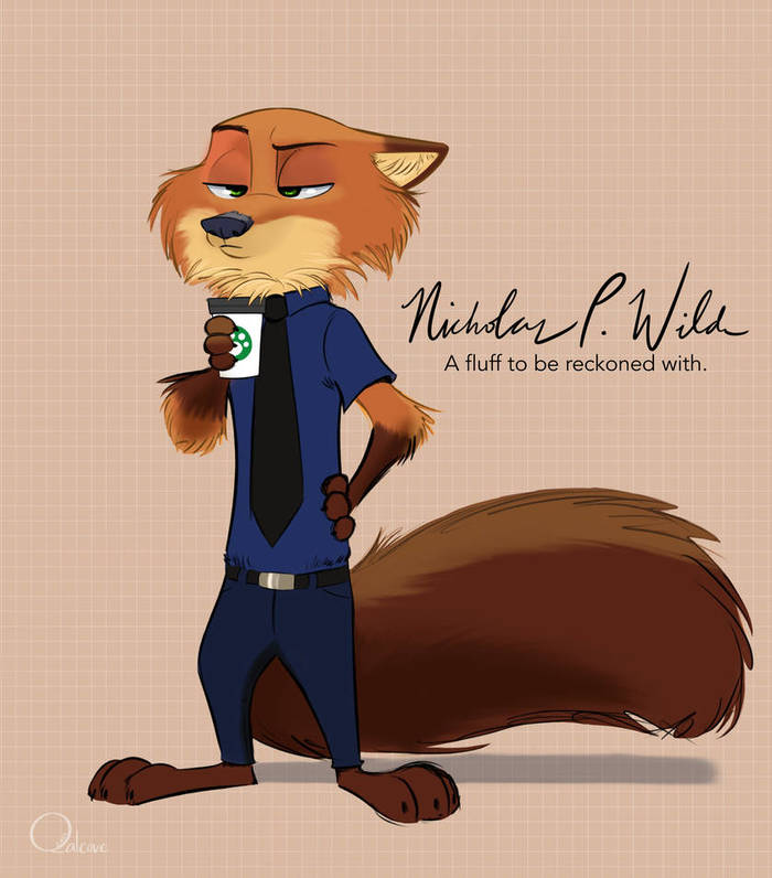 Officer Fluffy - Qalcove, Nick wilde, Zootopia