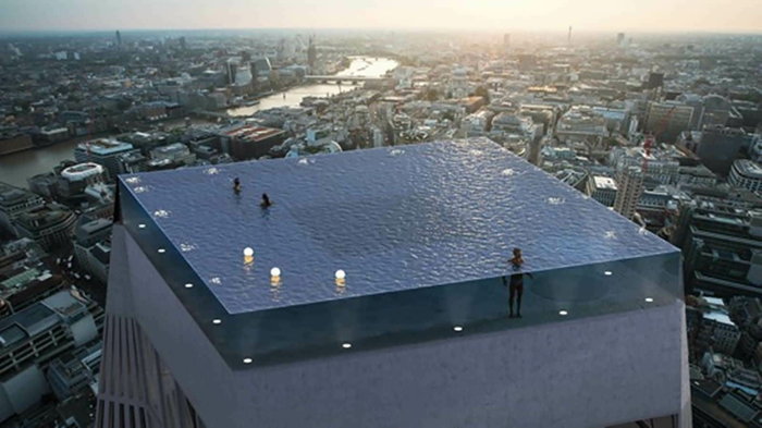 A “technological” pool overlooking the city will be built on a skyscraper in London. - Social networks, Concept, Architecture, London, Swimming pool, Text, Longpost, Skyscraper