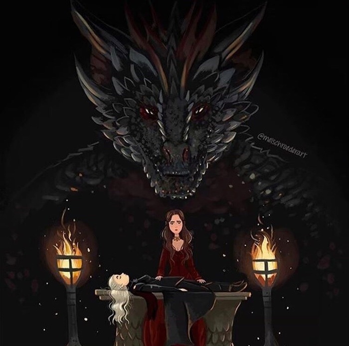 You can't kill to love - My, Game of Thrones, Serials, Mother of dragons, Daenerys Targaryen, Iron throne, Power, Love, Fan art