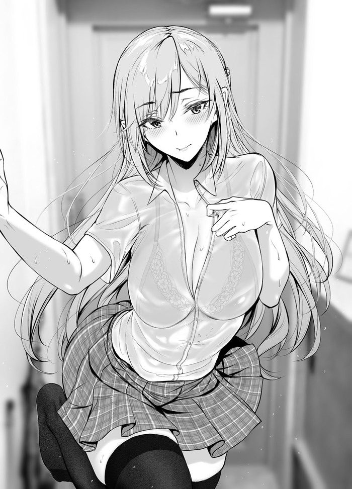 Anime Art - NSFW, Anime art, Anime original, Original character, Anime, Art, Sugoi dekai, Black and white