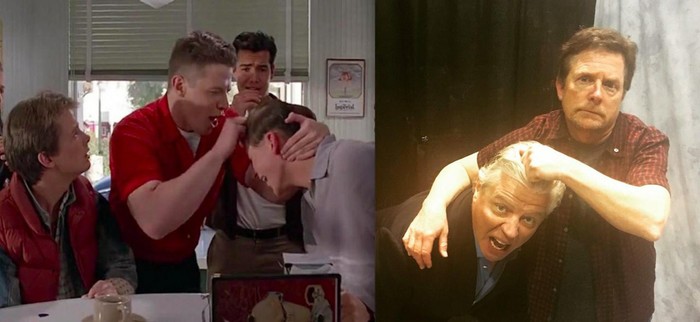 Biff and Marty. - Назад в будущее, Biff Tannen, Marty McFly, Movies, Michael J. Fox, Thomas Wilson, It Was-It Was, Back to the future (film)