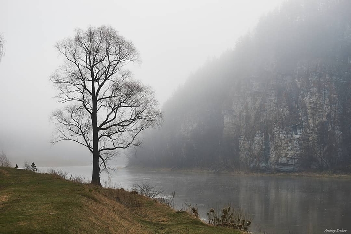 Foggy morning on the river Ai - Ural, River Ai, The photo, Nature, Tourism, Fog, River rafting