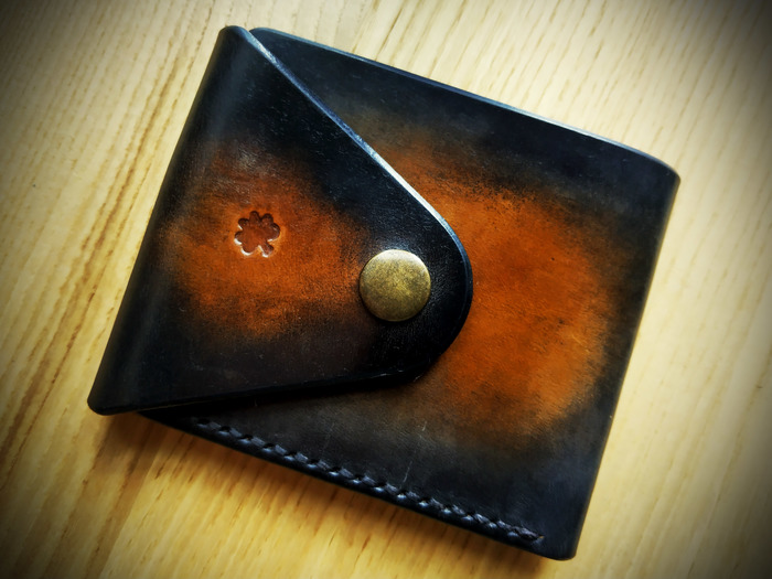 Bifold — a compact men's wallet made of handmade genuine leather - My, With your own hands, Handmade, Leather, Beefold, Leather products, EDC, Needlework without process, Longpost
