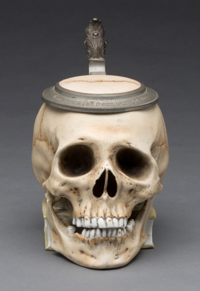 Best gift for medical student - League of Historians, Beer mug, Scull, Germany, 19th-20th century, Longpost