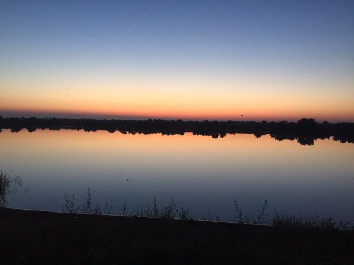 Dawn on the lake - My, Blue Lake, dawn, beauty