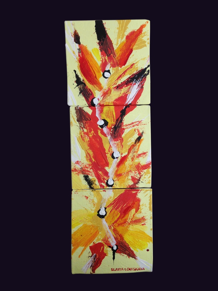 Yadovitaya Acrylic.Canvas 10*30 - My, Art, Modern Art, Art, Insects, Images, Color, Style