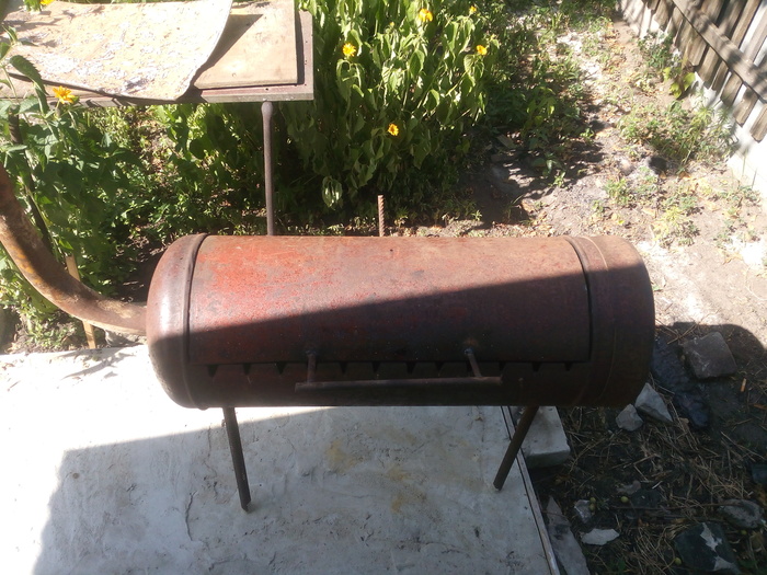 Brazier from a propane cylinder - My, , Longpost