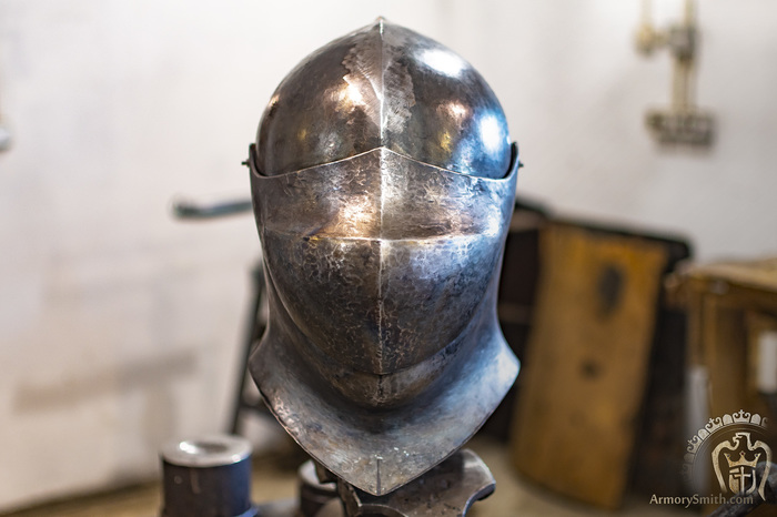 Forging visor for a knight's armor. - My, Forging, , Knight, Armor, Reconstruction, Historical battle, Video, Longpost