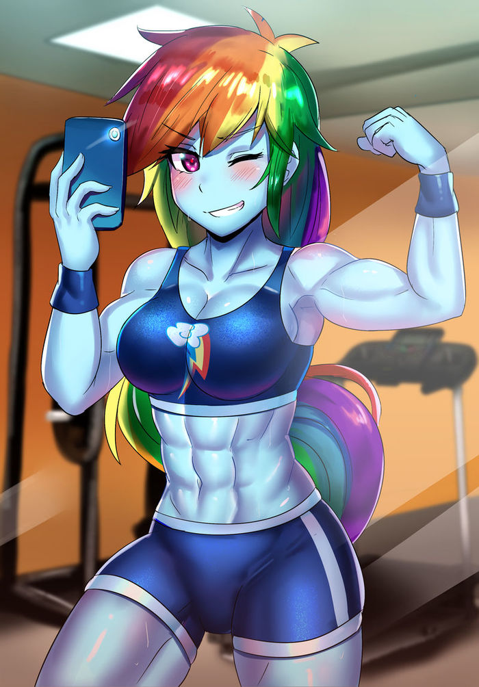 Gym Selfie My Little Pony, Equestria Girls, Rainbow Dash, Tzc,  