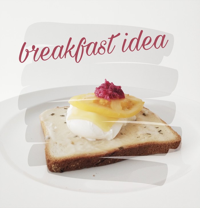 For lovers of breakfast - My, Recipe, Breakfast, Food, A sandwich, Poached eggs