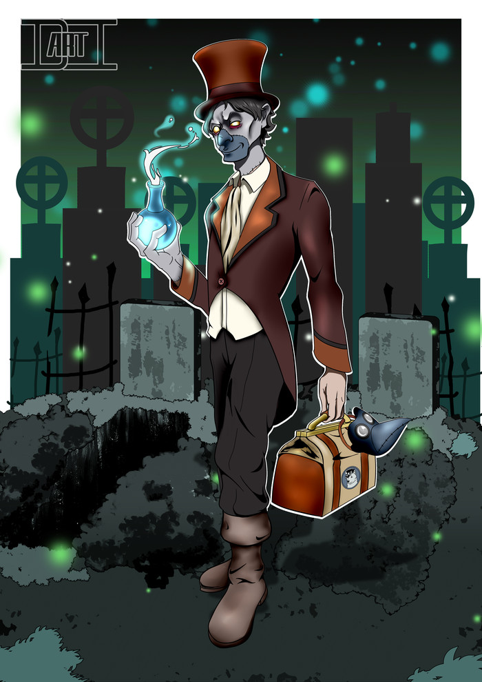 Character for playing D&D Undead Alchemist - My, Dungeons & dragons, Character Creation, Art, Concept Art, Dnd 5