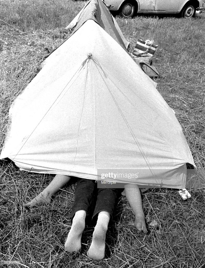 Free love в палатке, фестиваль Isle of Wight, 1969 год. - Фестиваль, Фотография