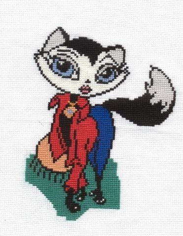 Hobby - My, Cross-stitch, cat, Needlework without process