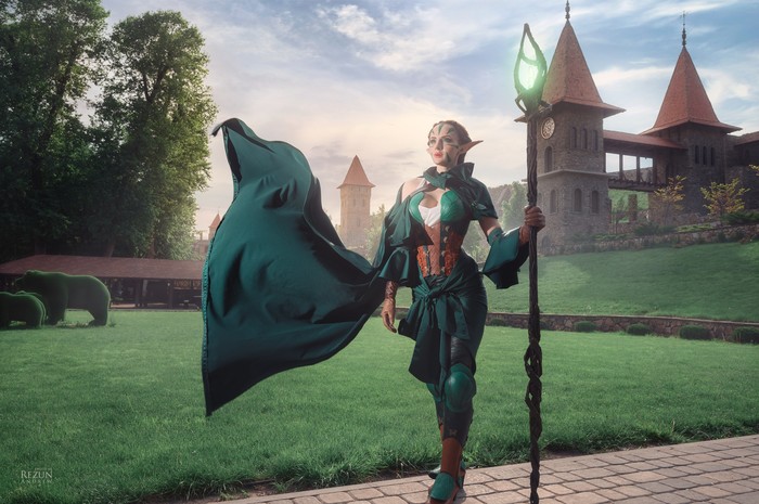 Cosplay on Nissa Revane from Magic the Gathering, my favorite planeswalker from the MTG universe. The shooting took place in the Rostov region. Part 1. - Magic: The Gathering, Nissa, Cosplay, Russian cosplay, Games, Magic, Hoe, Longpost