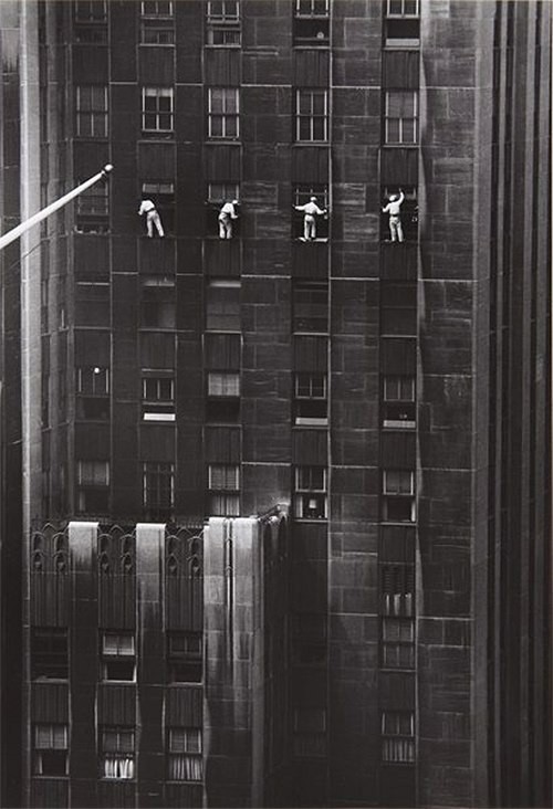 Glass cleaners, New York, 1958. - The photo, New York, 1958