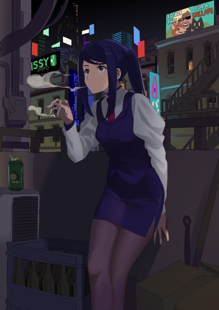 Foreign VN - Foreign VN, Арт, Anime Art, Va-11 Hall-A, Визуальная новелла