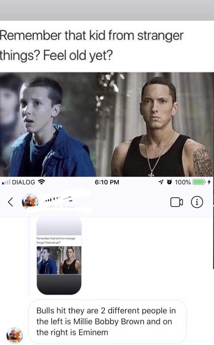 Come on! - Eminem, Millie Bobby Brown, Screenshot, Comments, Humor, Reddit, Very strange things, TV series Stranger Things