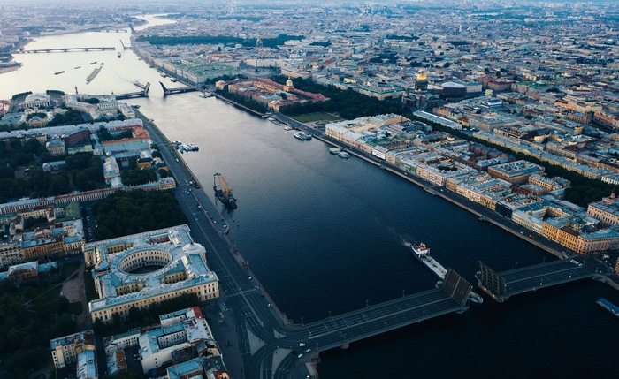 Белые ночи - Санкт-Петербург, Белые ночи, Разводные мосты, Нева, Фотография