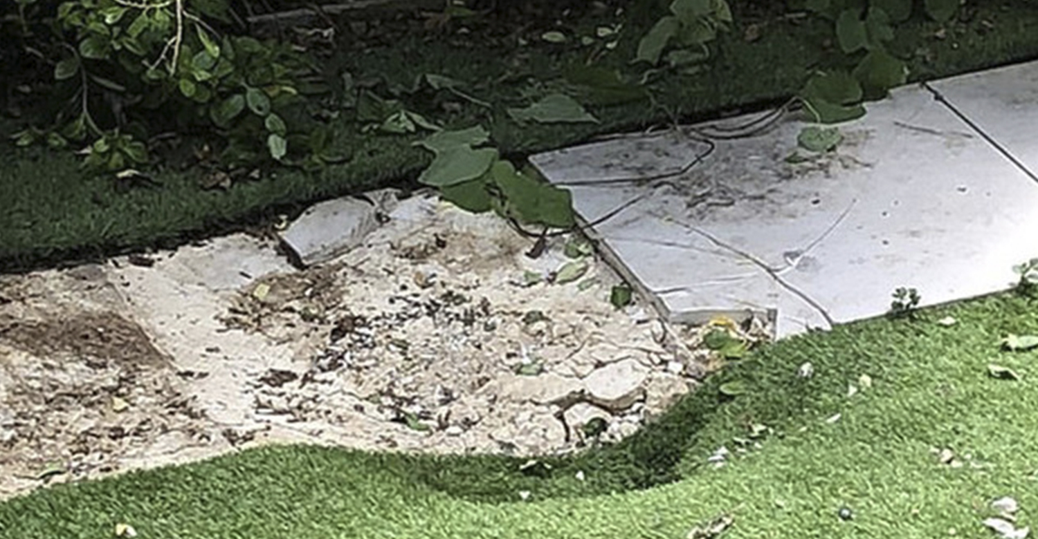 Место падения тела, упавшего с неба в Лондоне в 2019 году.