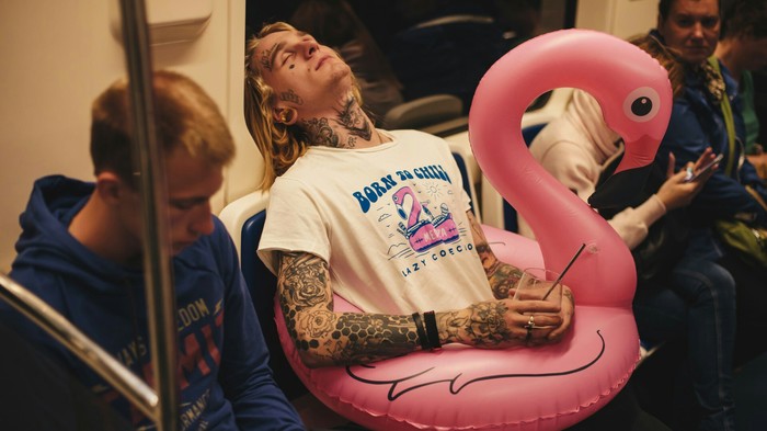 Flamingo King - Saint Petersburg, Metro, Flamingo, Inflatable circle, Relaxation