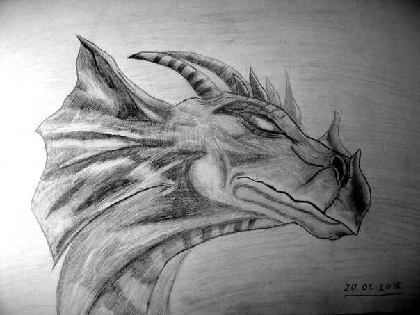 The Dragon. - My, Gouache, The Dragon