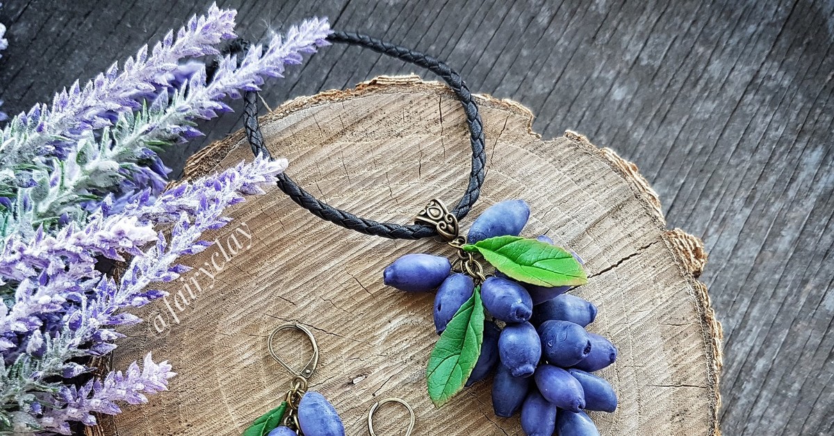 двухстороннее колье. изделия из полимерной глины. ложка с декором из полимерной глины. овощи из полимерной глины своими руками. серьги iz polimernoj glini.