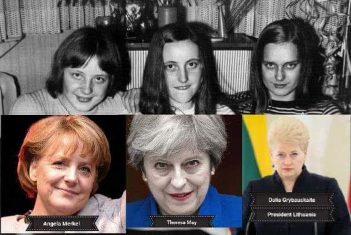 Cool photo (Possibly fake) - Angela Merkel, Theresa May, Dalia GrybauskaitД—, World government, Теория заговора, Masons