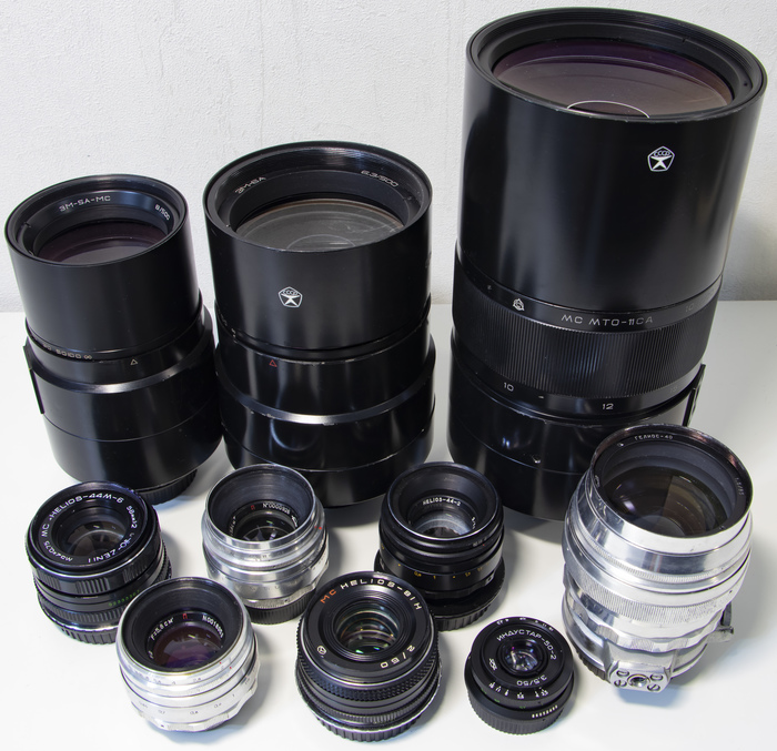 About a small collection of USSR lenses. - My, Soviet lenses, Helios44, , Mto, Longpost, Helios 40