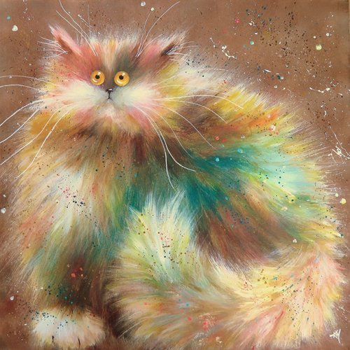 Funny cats Kim Haskins. - cat, Drawing, Positive, Longpost