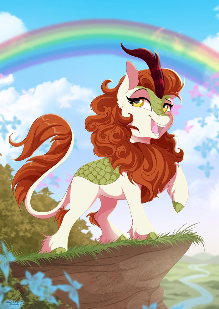 Autumn Blaze - My Little Pony, Autumn Blaze, MLP Kirin, Радуга, Dvixie