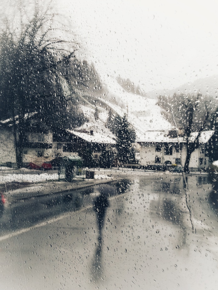 Outside the bus window - My, Rain, Innsbruck, Austria, Bus, Mobile photography
