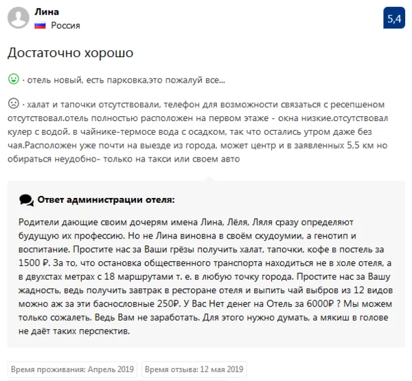 Когда владельцы отелей пишут то, что думают. Ответы администрации на претензии гостей - Путешествия, Туризм, Мир, Отзыв, Отель, Отпуск, Негатив, Ответ, Длиннопост