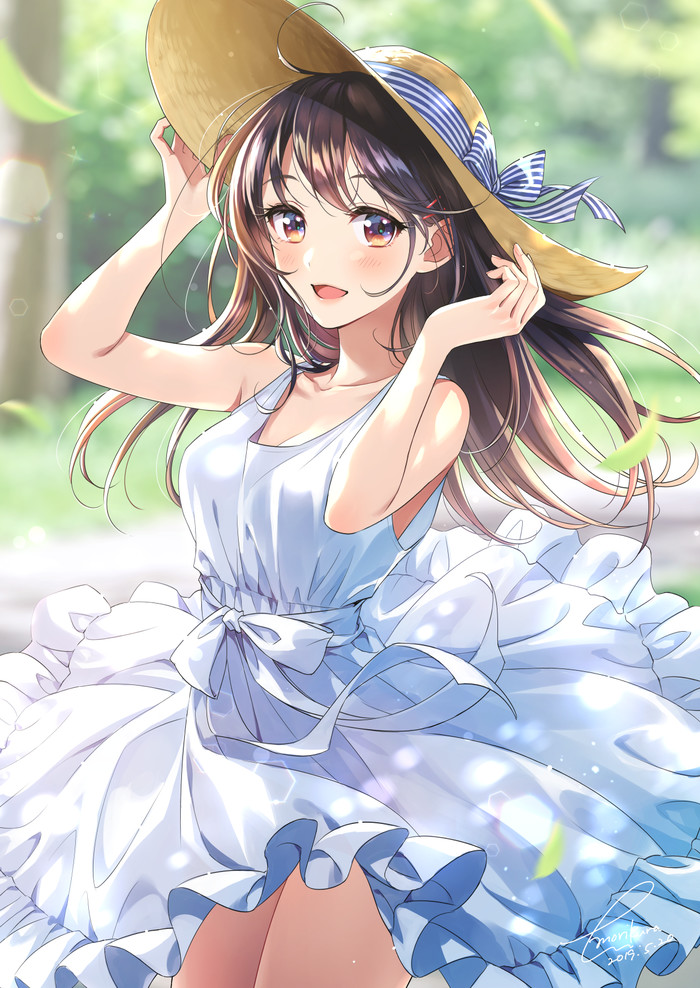 Anime girl curled up in a ball