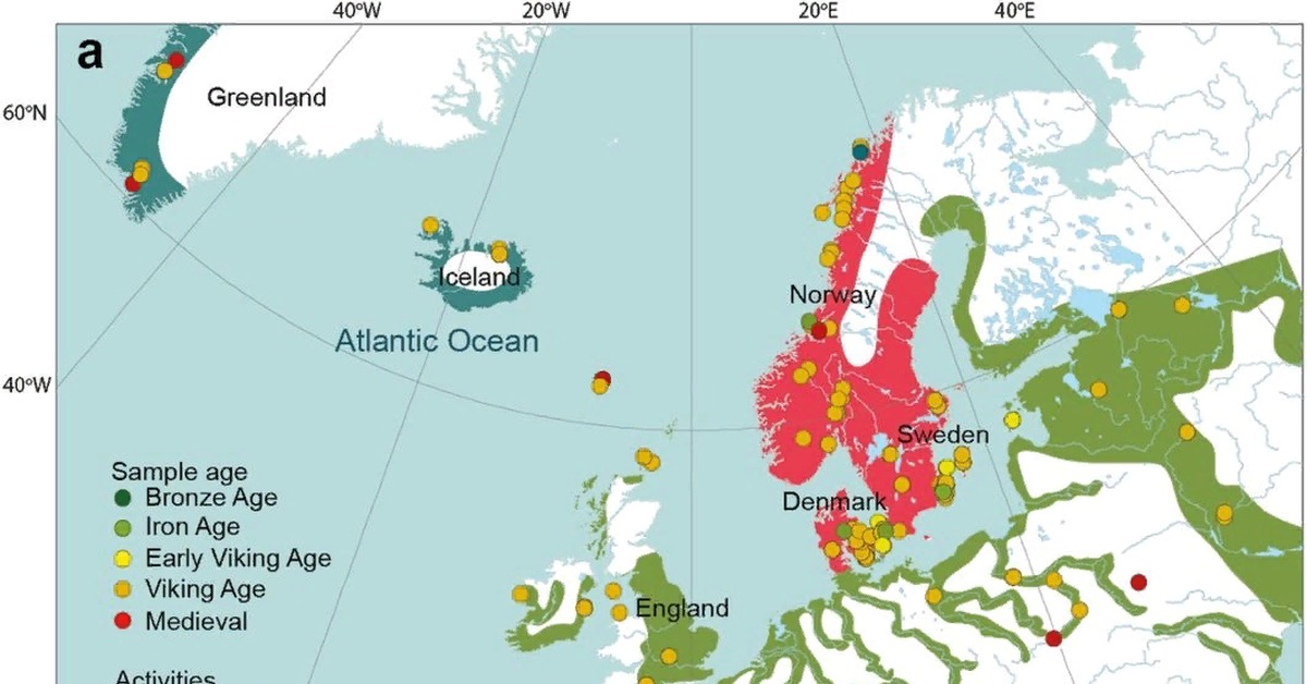 Карта расселения викингов
