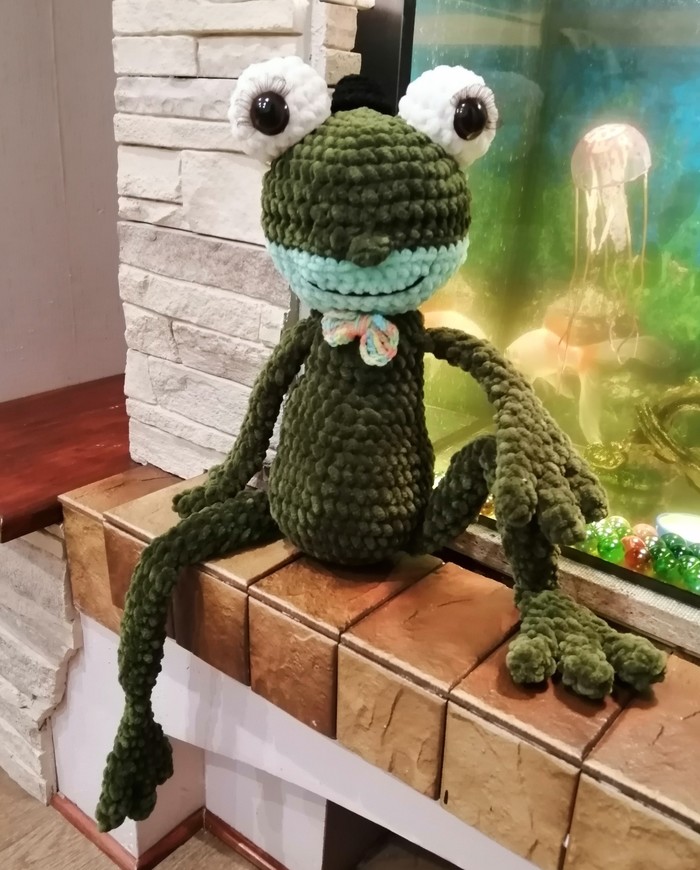 Frogs in love - My, Toys, Needlework without process, Amigurumi, Frogs, Longpost