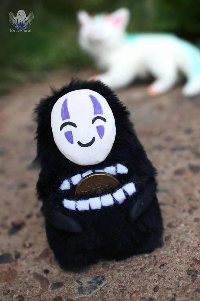 Faceless God Kaonashi - My, Handmade, Needlework without process, Polymer clay, Kaonashi, Spirited Away, Longpost