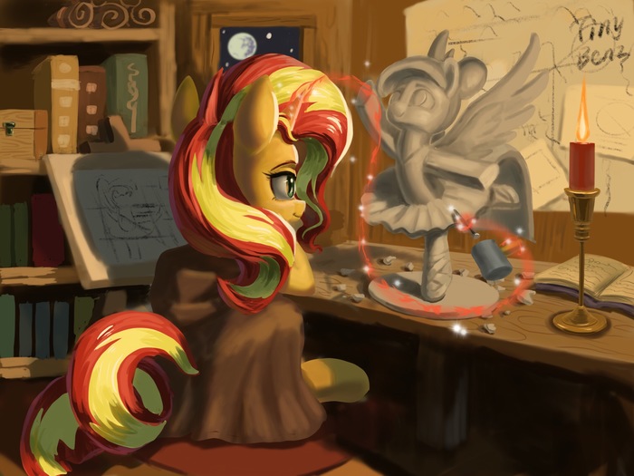 Sunset - My little pony, PonyArt, Sunset shimmer, Tinybenz