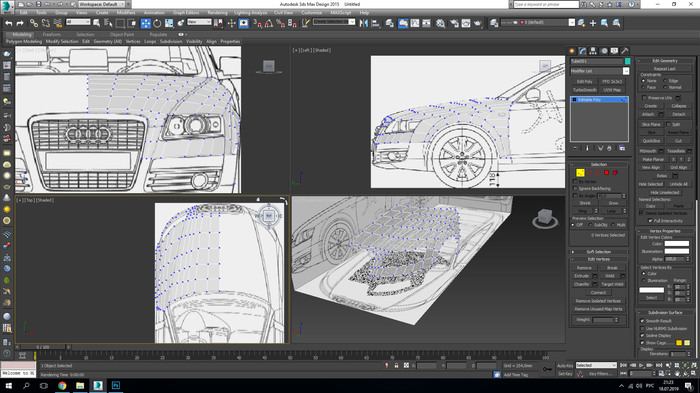 Моделирование автомобиля в 3ds Max. Часть 1. 3D моделирование, 3DS max, Автомоделизм, Audi, Длиннопост