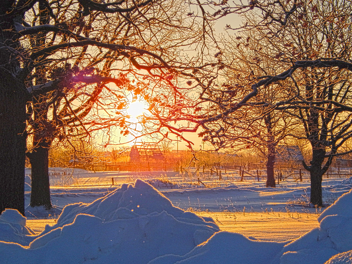 Winter. - My, Winter, HDR, The sun